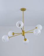 Staggered Glass 6 Light Chandelier