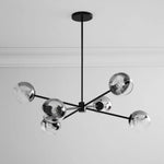 Staggered Glass 6 Light Chandelier