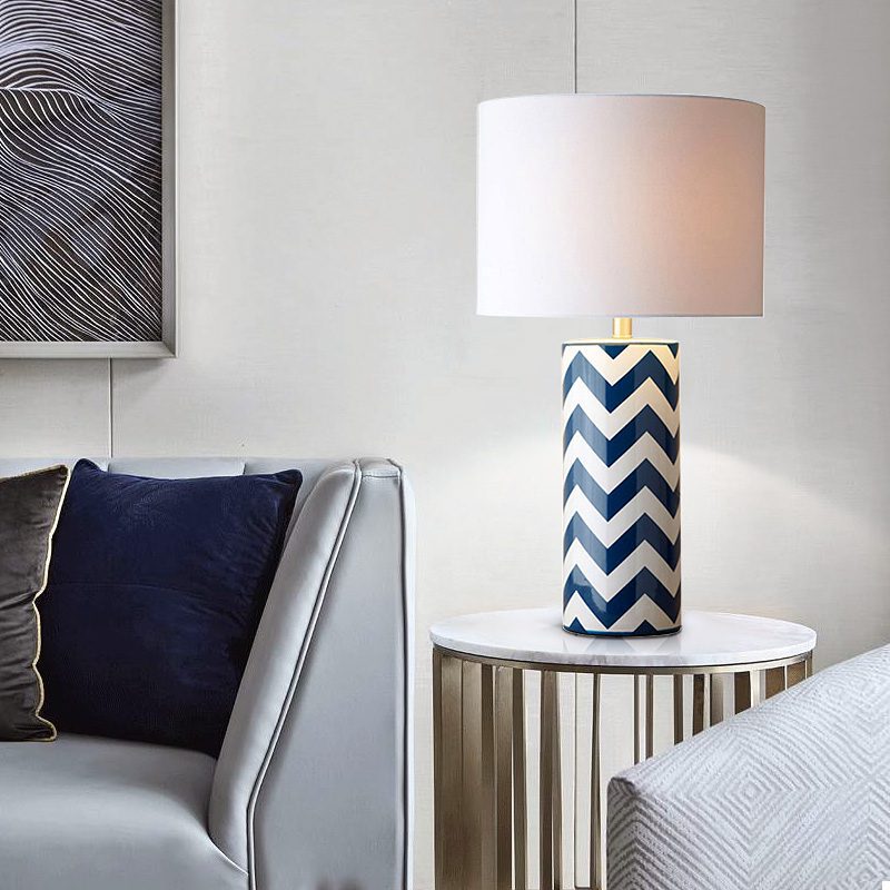 Striped Wave Ceramic Table Lamp