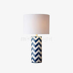 Striped Wave Ceramic Table Lamp