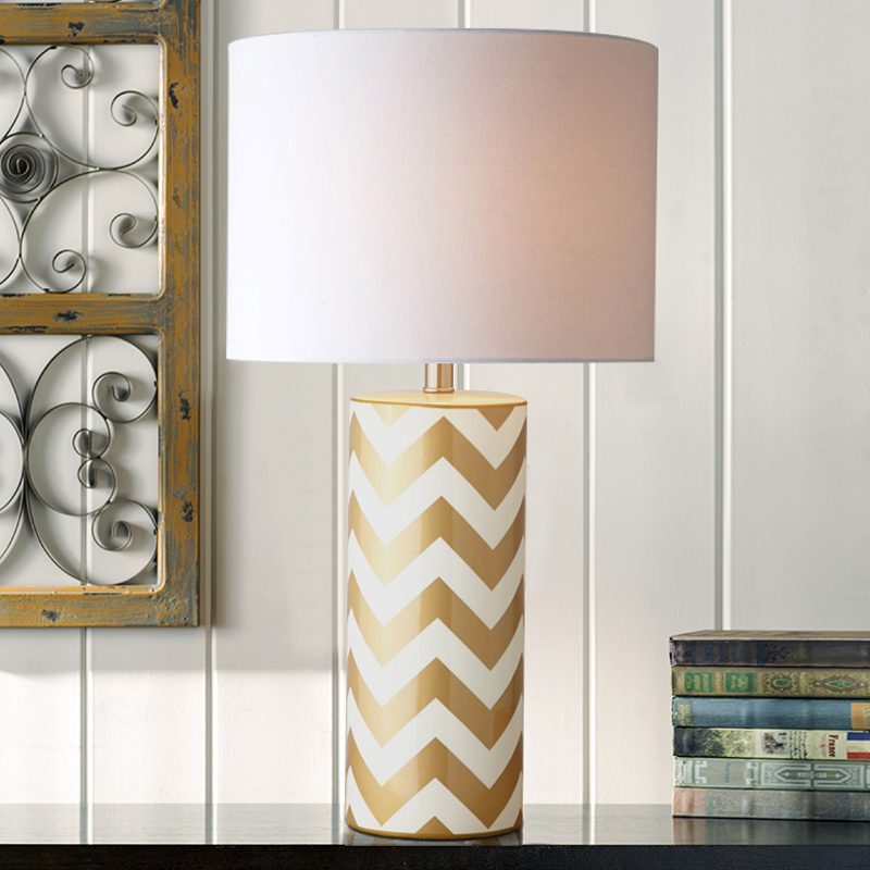 Striped Wave Ceramic Table Lamp