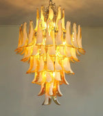 Stunning Murano Caramel Glass Petals Chandelier