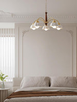 Swedish Modern Brass Chandelier