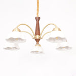 Swedish Modern Brass Chandelier