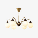 Tillary Retro Chandelier Walnut Mid-Century Modern Dining Room Lighting