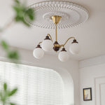Tillary Retro Chandelier Walnut Mid-Century Modern Dining Room Lighting