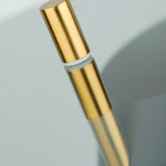 Modern Tinge Table Lamp - Brass & Glass Accent Lighting for Bedroom, Living Room