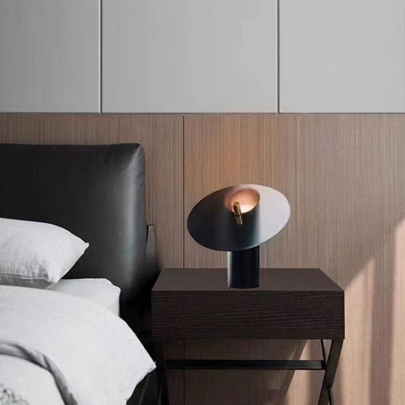 Modern Tinge Table Lamp - Brass & Glass Accent Lighting for Bedroom, Living Room