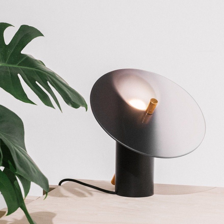 Modern Tinge Table Lamp - Brass & Glass Accent Lighting for Bedroom, Living Room