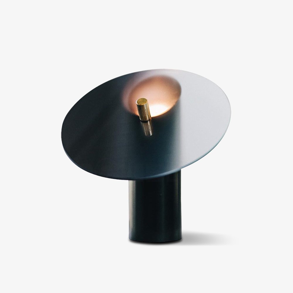 Modern Tinge Table Lamp - Brass & Glass Accent Lighting for Bedroom, Living Room