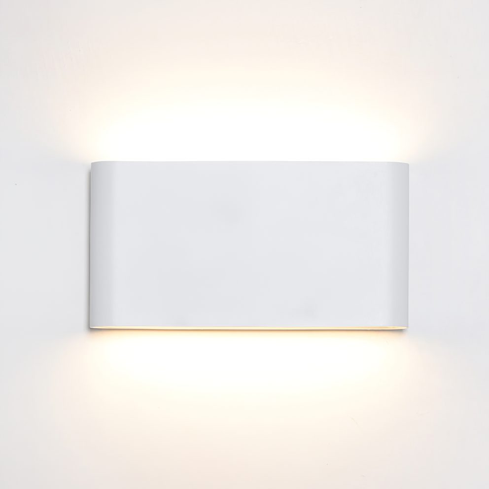 Modern LED Wall Sconce Minimalist Plaster Oval Light for Bedroom Living Room