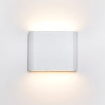 Modern LED Wall Sconce Minimalist Plaster Oval Light for Bedroom Living Room