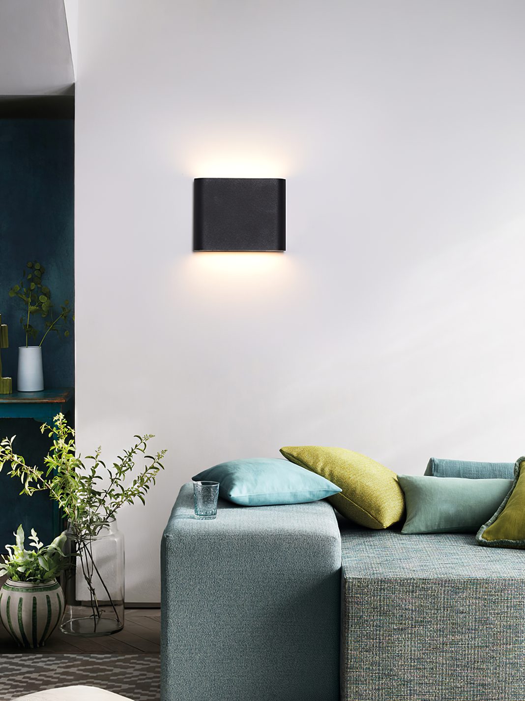 Modern LED Wall Sconce Minimalist Plaster Oval Light for Bedroom Living Room