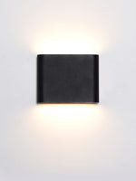 Modern LED Wall Sconce Minimalist Plaster Oval Light for Bedroom Living Room