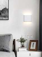 Modern LED Wall Sconce Minimalist Plaster Oval Light for Bedroom Living Room