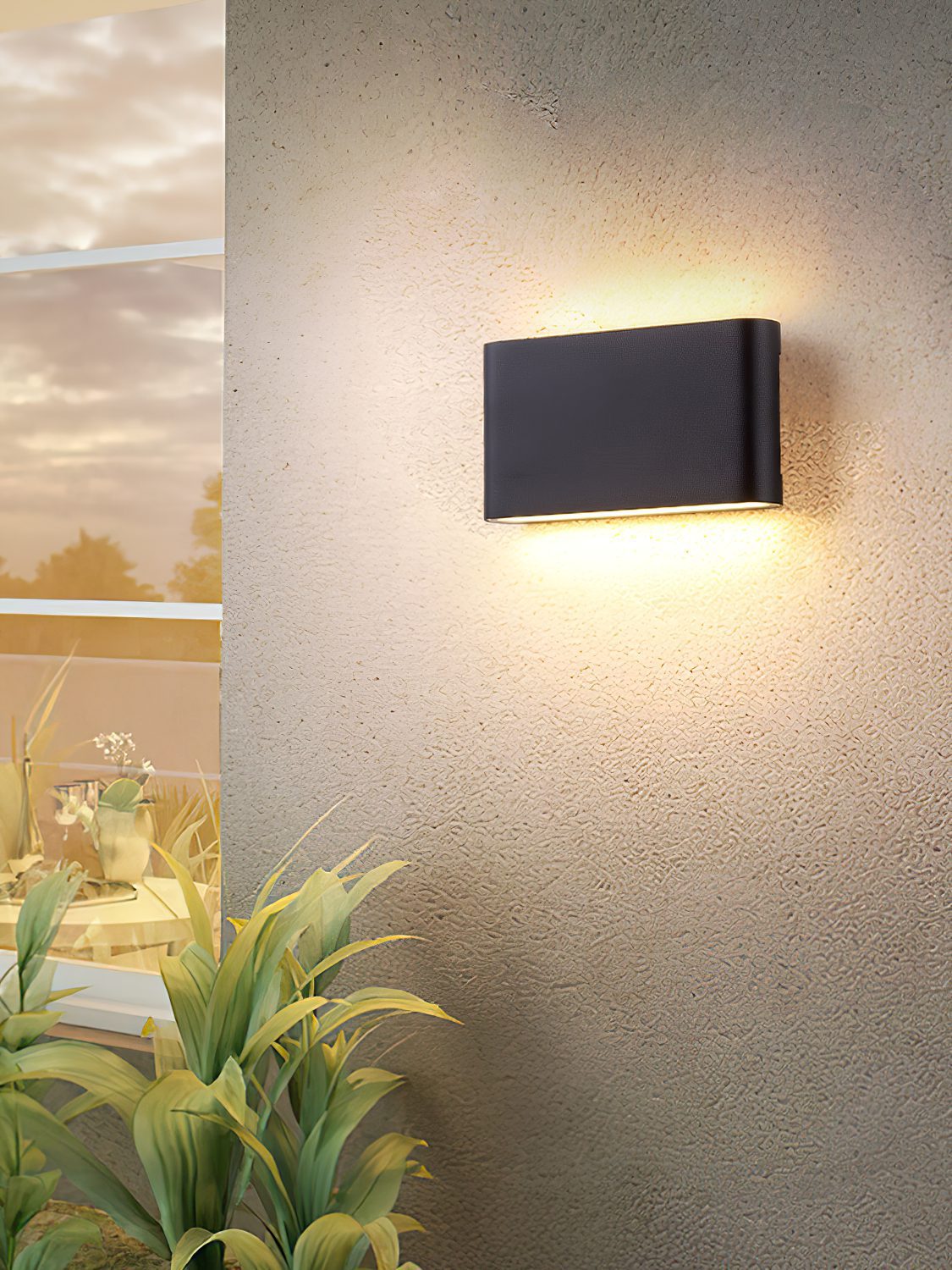 Modern LED Wall Sconce Minimalist Plaster Oval Light for Bedroom Living Room
