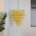 Vintage Caramel Murano Glass Petals Chandelier