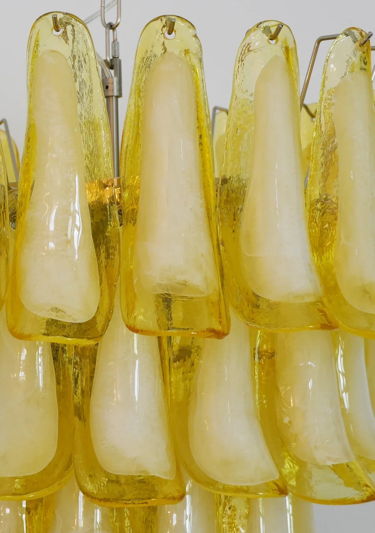 Vintage Caramel Murano Glass Petals Chandelier