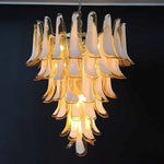 Vintage Murano Caramel Glass Petals Chandelier