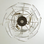 Vintage Murano Iridescent Glass Disks Chandelier