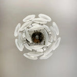 Vintage Murano Lattimo Glass White Chandelier