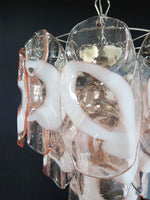 Vintage Murano Pink Glasses Chandelier