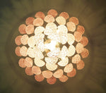 Vintage Murano Pink Petals Drop Glass Chandelier