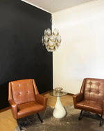 Vintage Murano Transparent Amber Chandelier