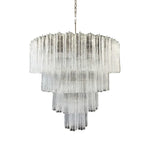 Vintage Murano Transparent Glass Chandelier