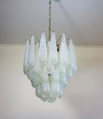 Vintage Murano Transparent Glass Petals Chandelier 1