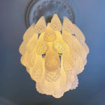 Vintage Murano Transparent Glass Petals Chandelier 1