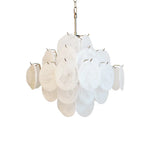 Vintage Murano White Disks Chandelier