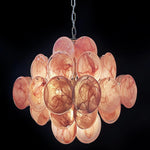 Vintage Murano Pink Disks Chandelier