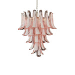 Vintage Pink Murano Glass Petals Chandelier