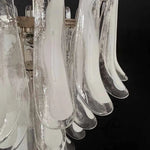 Vintage Transparent Murano Glass Petals Chandelier