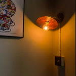 Walnut Flared Wall Light