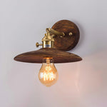 Walnut Flared Wall Light