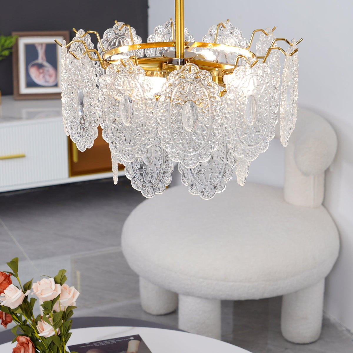Wave Glass Chandelier
