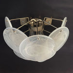 White Murano Disc Glass Wall Sconce