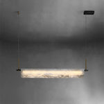 Modern Alabaster LED Pendant Light | Luxury Brass Chandelier for Dining Room & Living Room