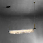 Modern Alabaster LED Pendant Light | Luxury Brass Chandelier for Dining Room & Living Room