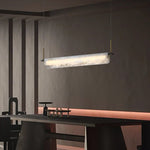 Modern Alabaster LED Pendant Light | Luxury Brass Chandelier for Dining Room & Living Room
