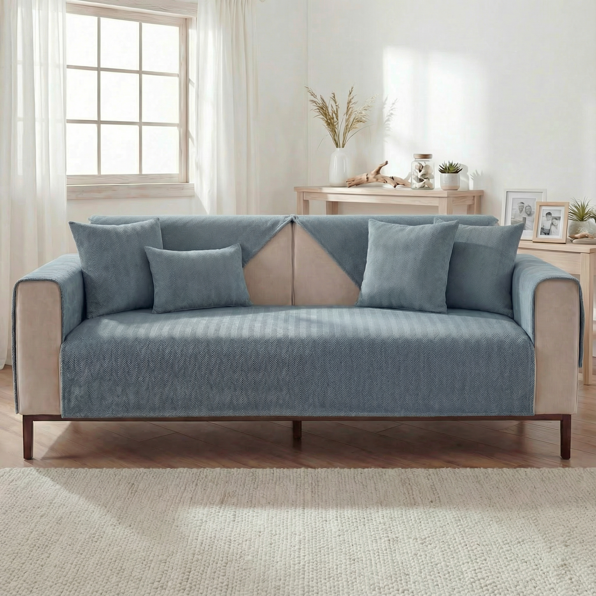 TheCarGoods Premium Chenille Herringbone Sofa & Couch Cover