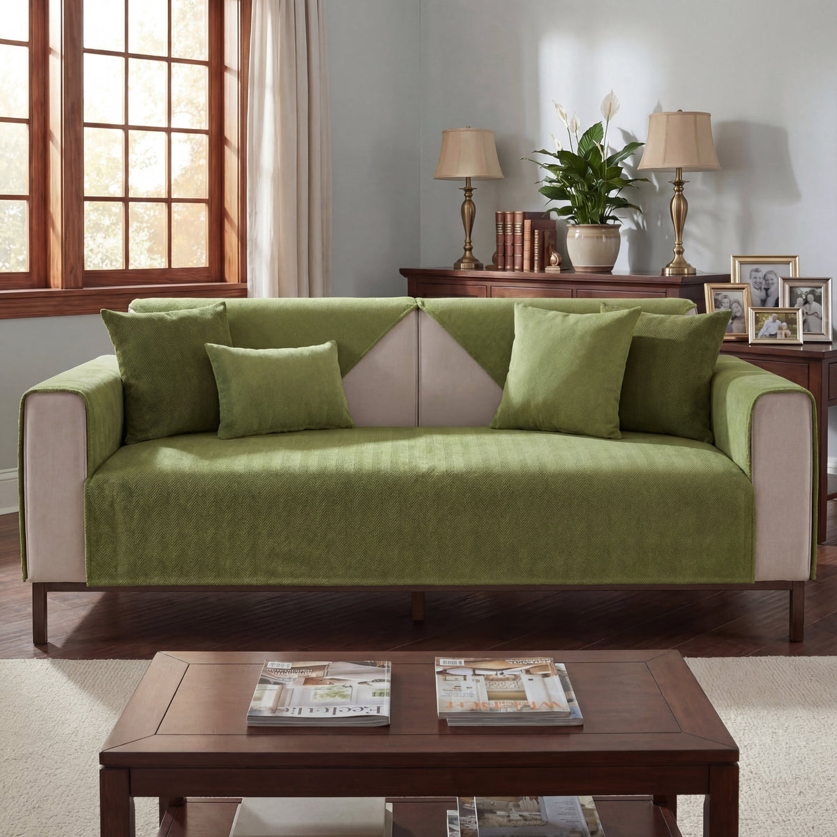 TheCarGoods Premium Chenille Herringbone Sofa & Couch Cover