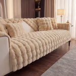 TheCarGoods Winter Warm Super Soft Rabbit Plush Sofa Cover