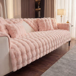 TheCarGoods Winter Warm Super Soft Rabbit Plush Sofa Cover