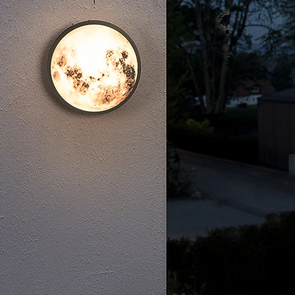 Creative Moon Outdoor Waterproof Garden Light Led Exterior Wall Light