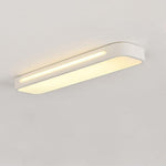 19 In W 1 Light Long Oval Led Flush Mount Minimalist Rectangular Ceiling Light