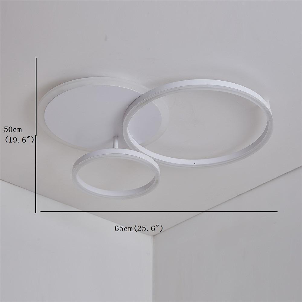 3 Layers Led Modern Circle Flush Mount Light 3 Color Dimmable 26X20