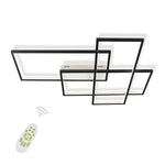 Overlapping Rectangles Aluminum Geometric Style Flush Mount Lighting Led Ceiling Light